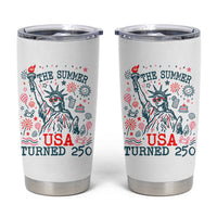 250 Years America Anniversary Statue of Liberty Tumbler Cup The Summer USA Turned 250