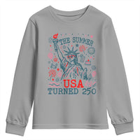 250 Years America Anniversary Statue of Liberty Youth Sweatshirt The Summer USA Turned 250