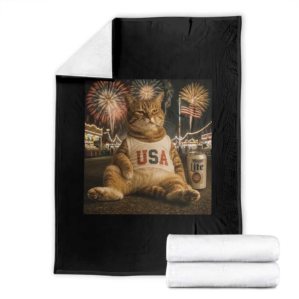 USA 250th Anniversary Statue of Liberty Throw Blanket The Summer USA Turned 250