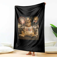 USA 250th Anniversary Statue of Liberty Throw Blanket The Summer USA Turned 250