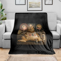 USA 250th Anniversary Statue of Liberty Throw Blanket The Summer USA Turned 250