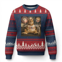 USA 250th Anniversary Statue of Liberty Ugly Christmas Sweater The Summer USA Turned 250