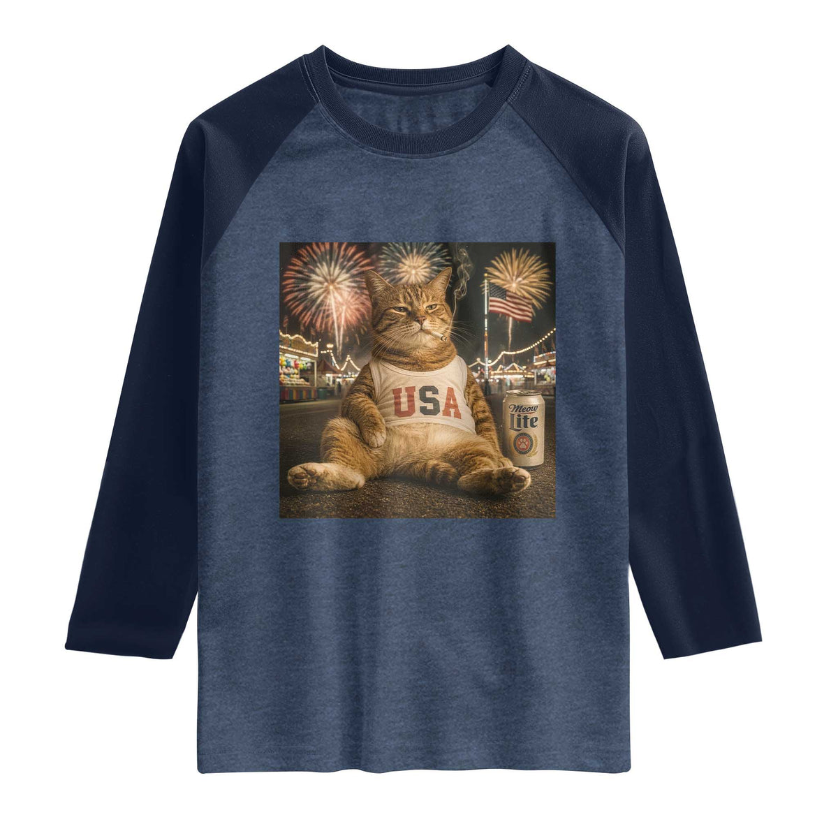 USA 250th Anniversary Statue of Liberty Raglan Shirt The Summer USA Turned 250