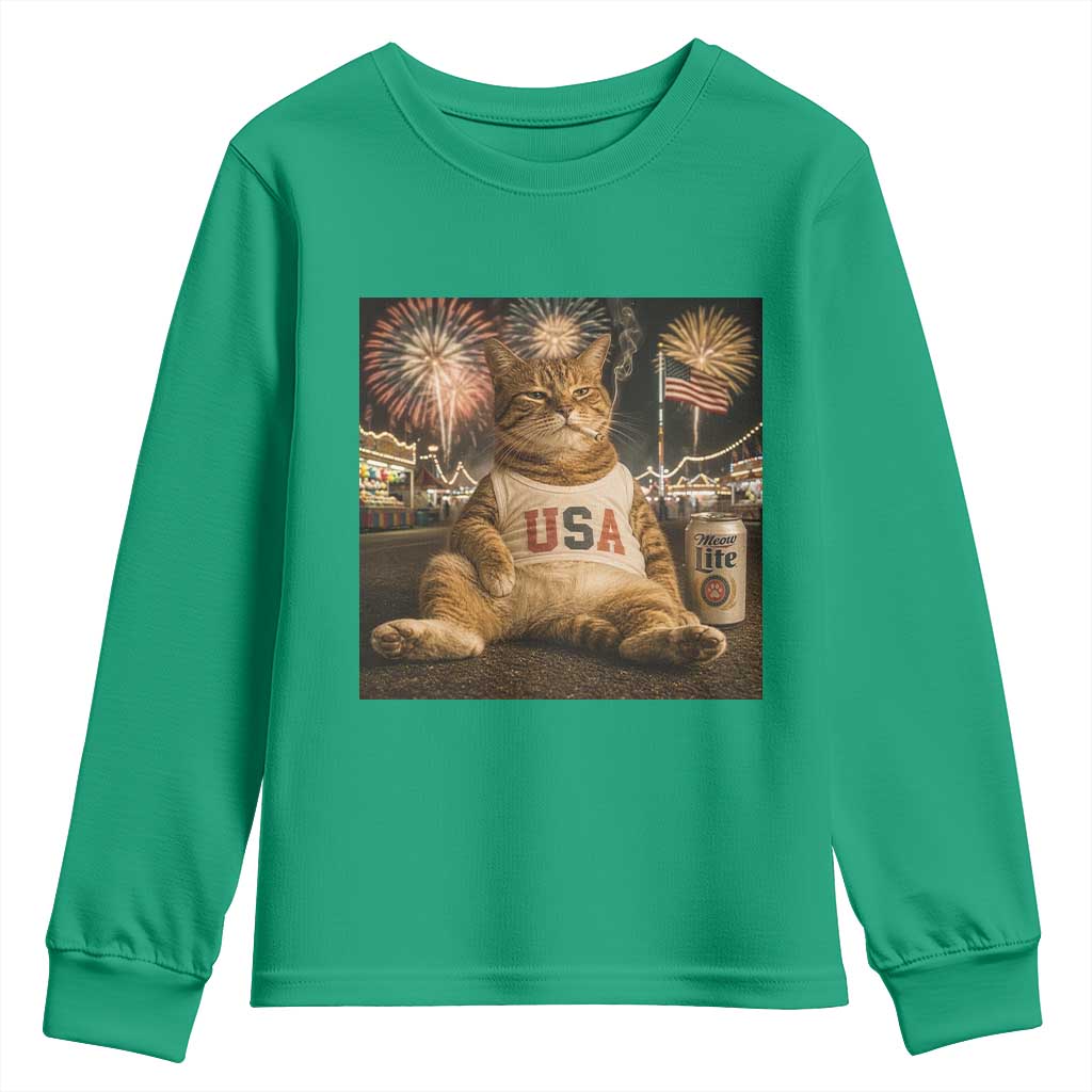 USA 250th Anniversary Statue of Liberty Youth Sweatshirt The Summer USA Turned 250
