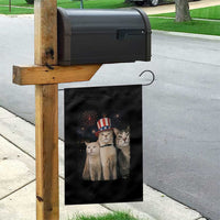 Patriotic Smoking Cat Garden Flag Funny American Cat Lover 4th of July