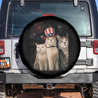 Patriotic Smoking Cat Spare Tire Cover Funny American Cat Lover 4th of July
