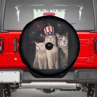 Patriotic Smoking Cat Spare Tire Cover Funny American Cat Lover 4th of July
