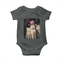 Patriotic Smoking Cat Baby Onesie Funny American Cat Lover 4th of July
