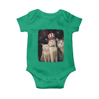Patriotic Smoking Cat Baby Onesie Funny American Cat Lover 4th of July