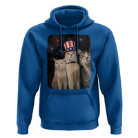 Patriotic Smoking Cat Hoodie Funny American Cat Lover 4th of July