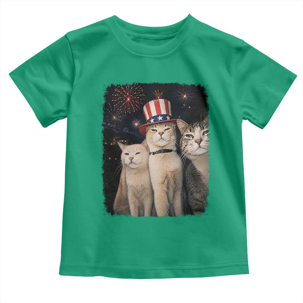 Patriotic Smoking Cat Toddler T Shirt Funny American Cat Lover 4th of July