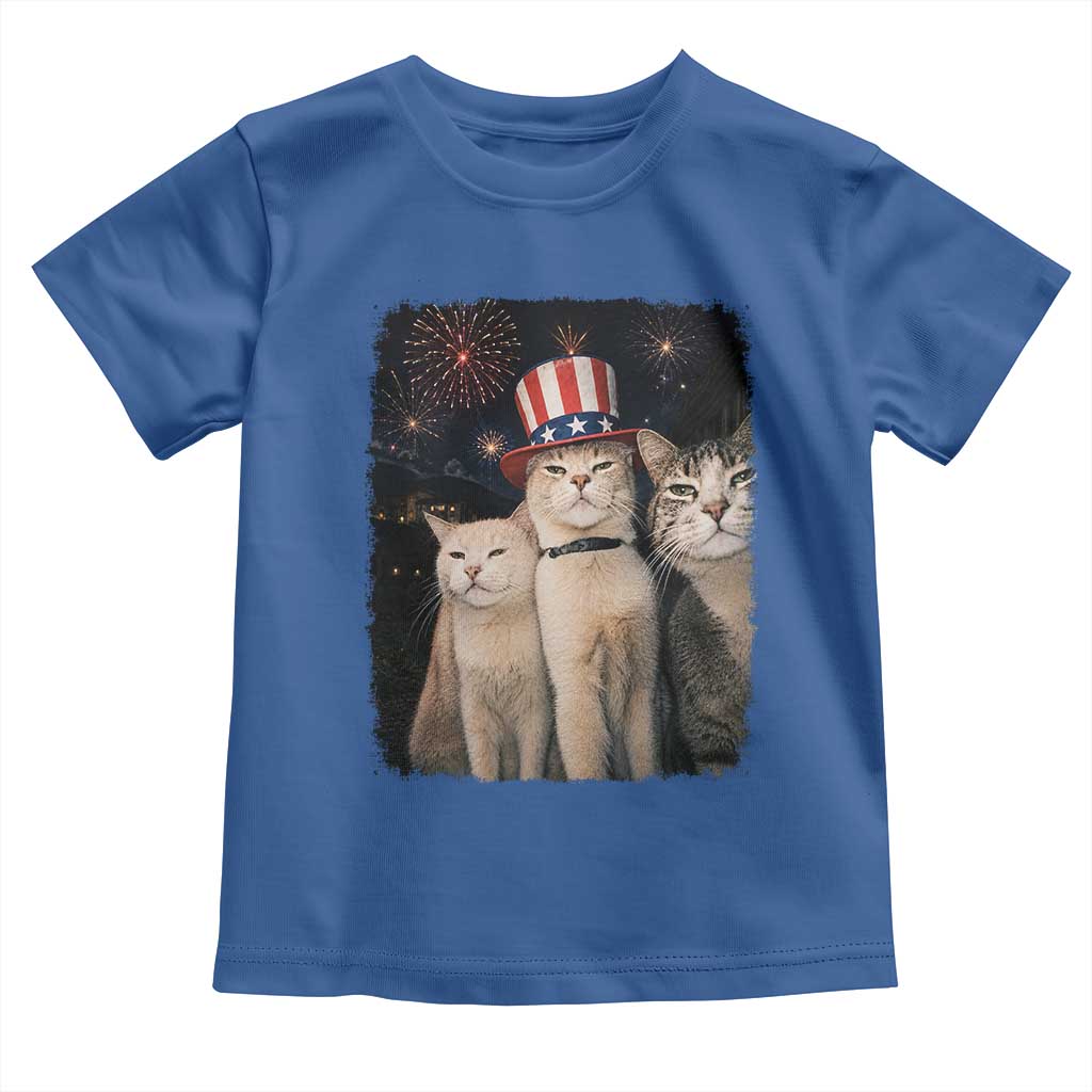 Patriotic Smoking Cat Toddler T Shirt Funny American Cat Lover 4th of July