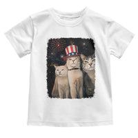 Patriotic Smoking Cat Toddler T Shirt Funny American Cat Lover 4th of July