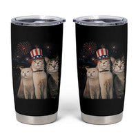 Patriotic Smoking Cat Tumbler Cup Funny American Cat Lover 4th of July
