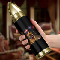 Patriotic Smoking Golden Retriever Bullet Tumbler Funny Dog Lover Dad 4th Of July