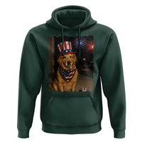 Patriotic Smoking Golden Retriever Hoodie Funny Dog Lover Dad 4th Of July