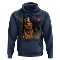 Patriotic Smoking Golden Retriever Hoodie Funny Dog Lover Dad 4th Of July