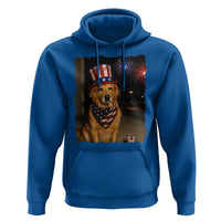 Patriotic Smoking Golden Retriever Hoodie Funny Dog Lover Dad 4th Of July