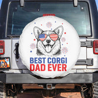 Best Corgi Dad Ever Spare Tire Cover Funny Dog Lover Dad 4th Of July