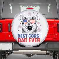 Best Corgi Dad Ever Spare Tire Cover Funny Dog Lover Dad 4th Of July