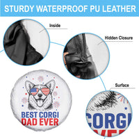 Best Corgi Dad Ever Spare Tire Cover Funny Dog Lover Dad 4th Of July