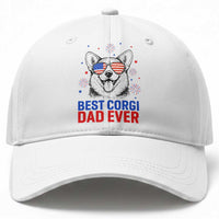 Best Corgi Dad Ever Baseball Cap Funny Dog Lover Dad 4th Of July