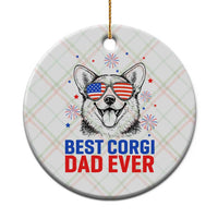 Best Corgi Dad Ever Ceramic Ornament Funny Dog Lover Dad 4th Of July