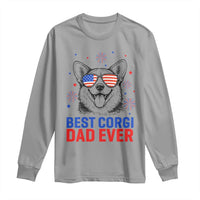 Best Corgi Dad Ever Long Sleeve Shirt Funny Dog Lover Dad 4th Of July