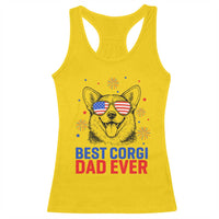 Best Corgi Dad Ever Racerback Tank Top Funny Dog Lover Dad 4th Of July