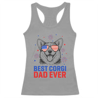 Best Corgi Dad Ever Racerback Tank Top Funny Dog Lover Dad 4th Of July