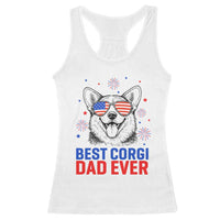 Best Corgi Dad Ever Racerback Tank Top Funny Dog Lover Dad 4th Of July