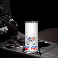 Best Corgi Dad Ever Skinny Tumbler Funny Dog Lover Dad 4th Of July