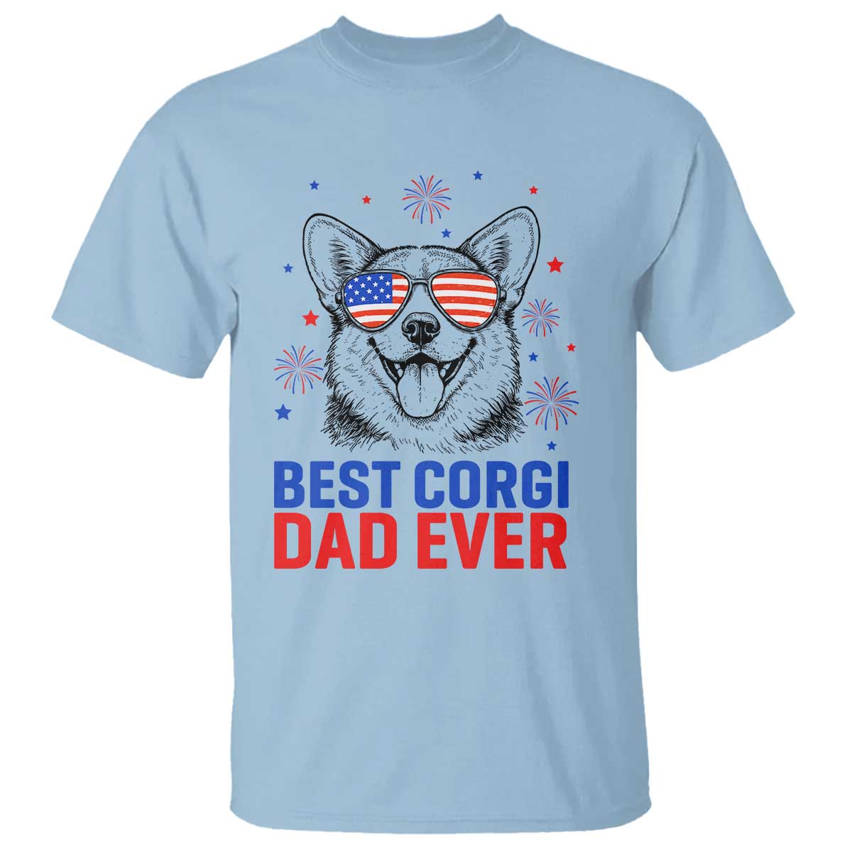 Best Corgi Dad Ever T Shirt Funny Dog Lover Dad 4th Of July