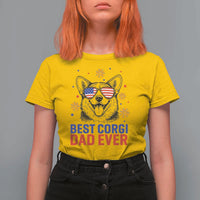 Best Corgi Dad Ever T Shirt For Women Funny Dog Lover Dad 4th Of July