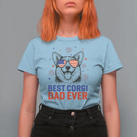 Best Corgi Dad Ever T Shirt For Women Funny Dog Lover Dad 4th Of July