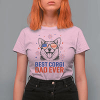 Best Corgi Dad Ever T Shirt For Women Funny Dog Lover Dad 4th Of July