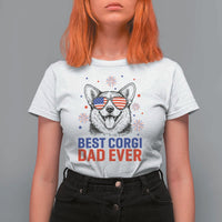 Best Corgi Dad Ever T Shirt For Women Funny Dog Lover Dad 4th Of July