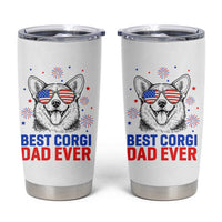 Best Corgi Dad Ever Tumbler Cup Funny Dog Lover Dad 4th Of July