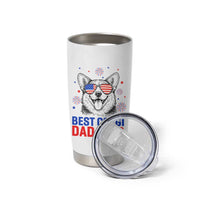 Best Corgi Dad Ever Tumbler Cup Funny Dog Lover Dad 4th Of July