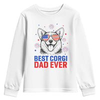 Best Corgi Dad Ever Youth Sweatshirt Funny Dog Lover Dad 4th Of July