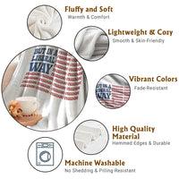 USA But In A Liberal Way 4th of July Throw Blanket Feminist Women's Rights Freedom