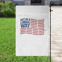 USA But In A Liberal Way 4th of July Garden Flag Feminist Women's Rights Freedom