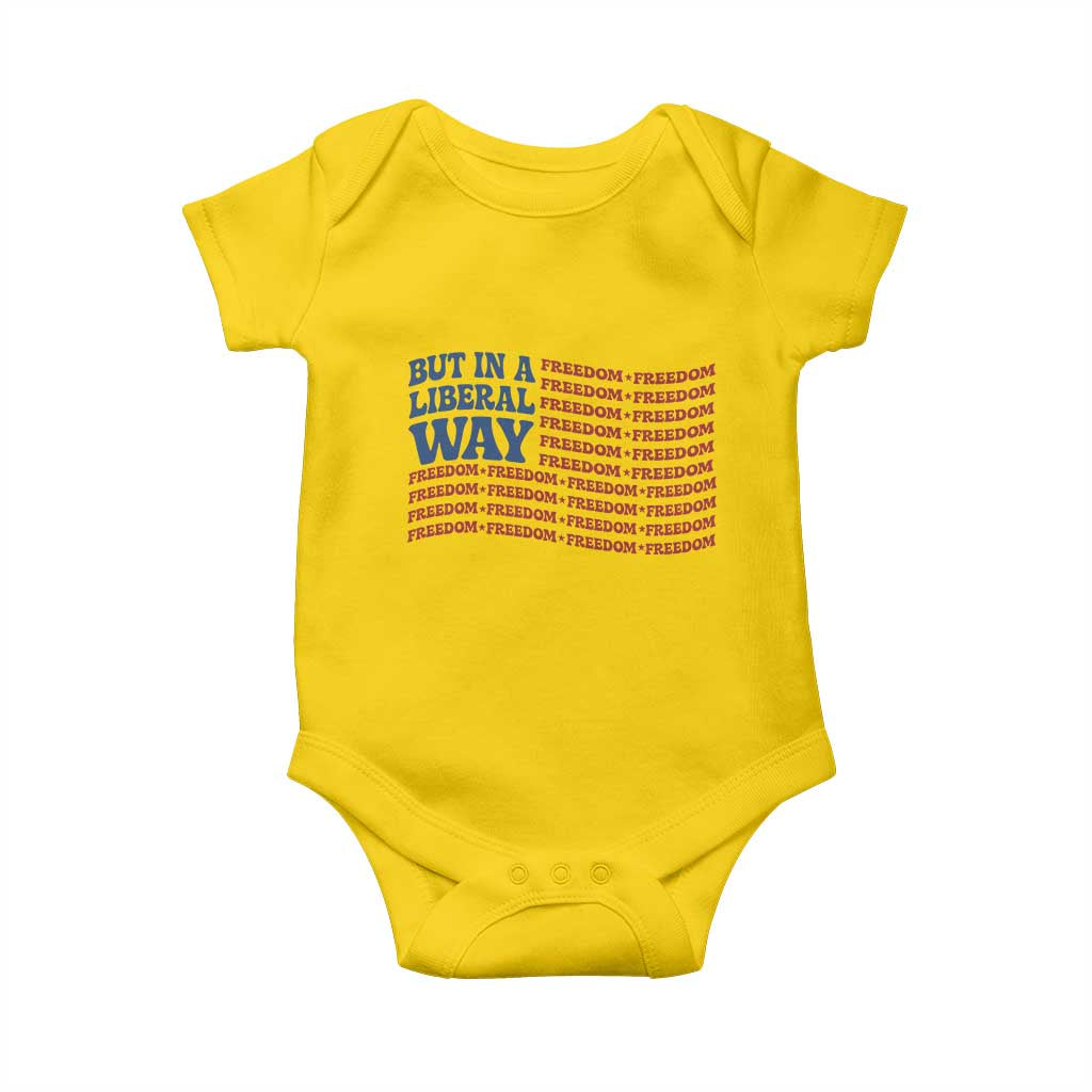 USA But In A Liberal Way 4th of July Baby Onesie Feminist Women's Rights Freedom