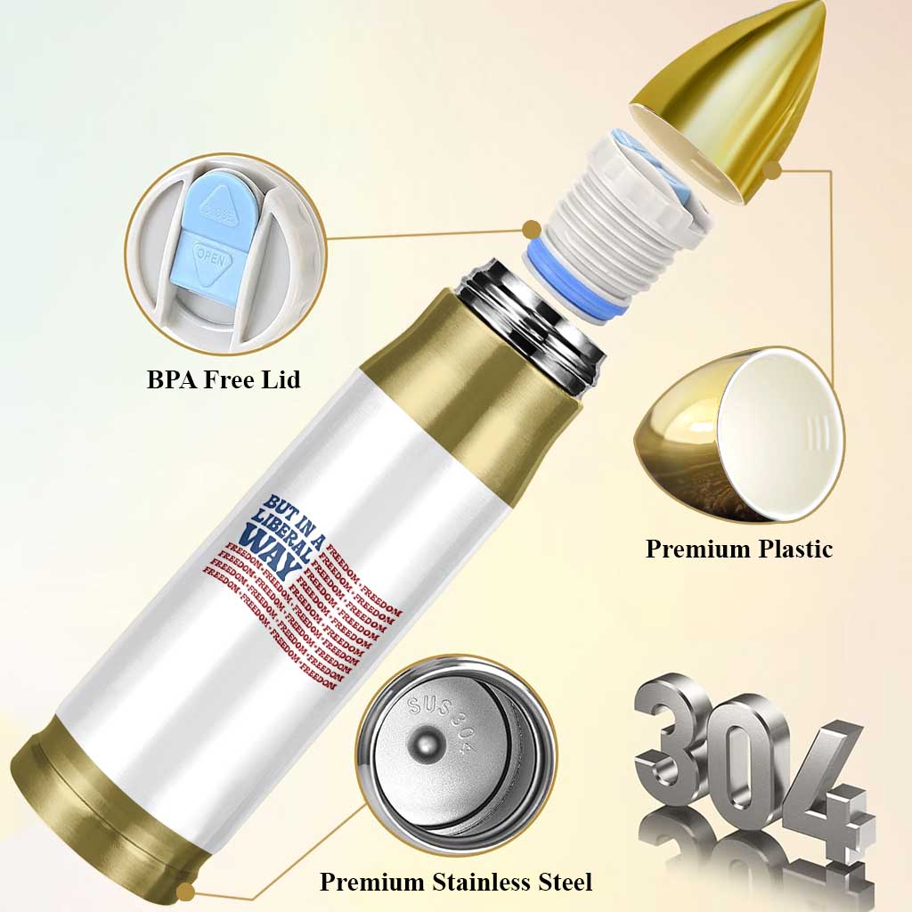 USA But In A Liberal Way 4th of July Bullet Tumbler Feminist Women's Rights Freedom
