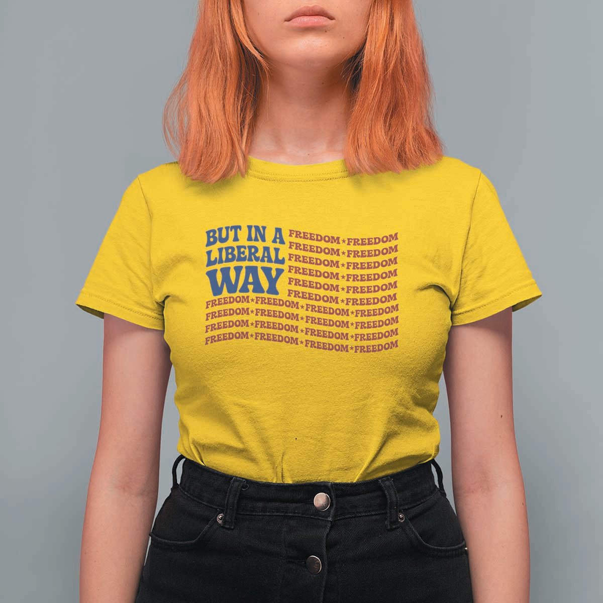 USA But In A Liberal Way 4th of July T Shirt For Women Feminist Women's Rights Freedom