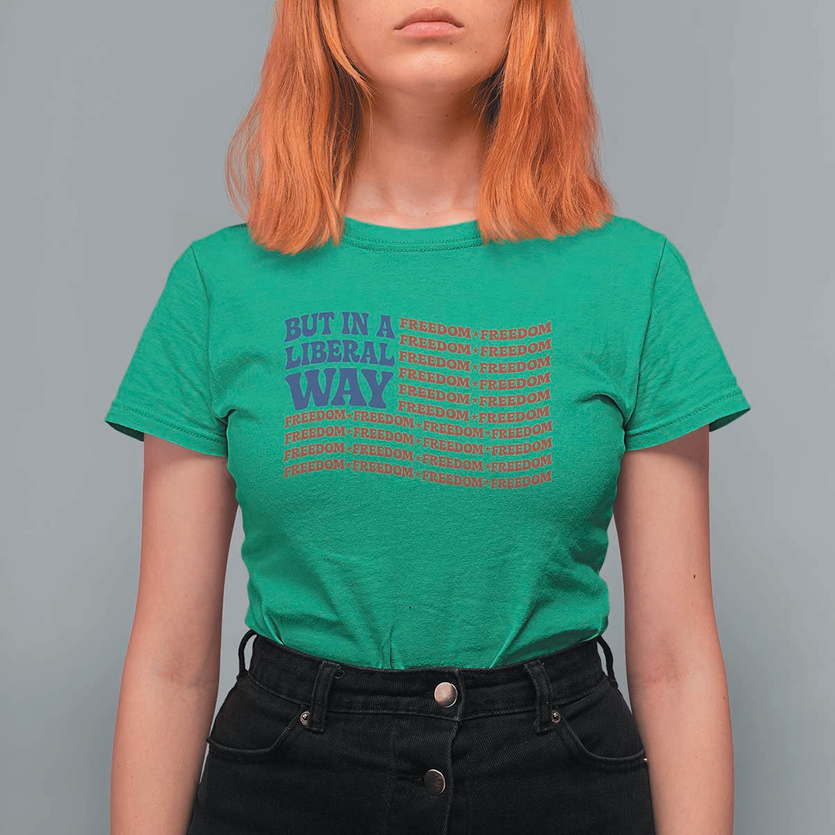 USA But In A Liberal Way 4th of July T Shirt For Women Feminist Women's Rights Freedom