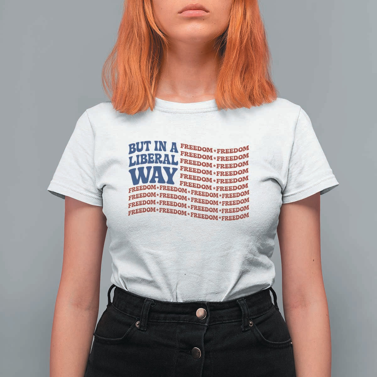 USA But In A Liberal Way 4th of July T Shirt For Women Feminist Women's Rights Freedom