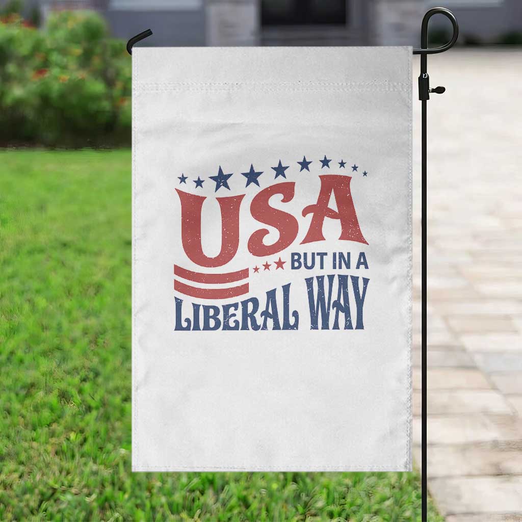 USA But In A Liberal Way 4th of July Garden Flag Feminist Women's Rights