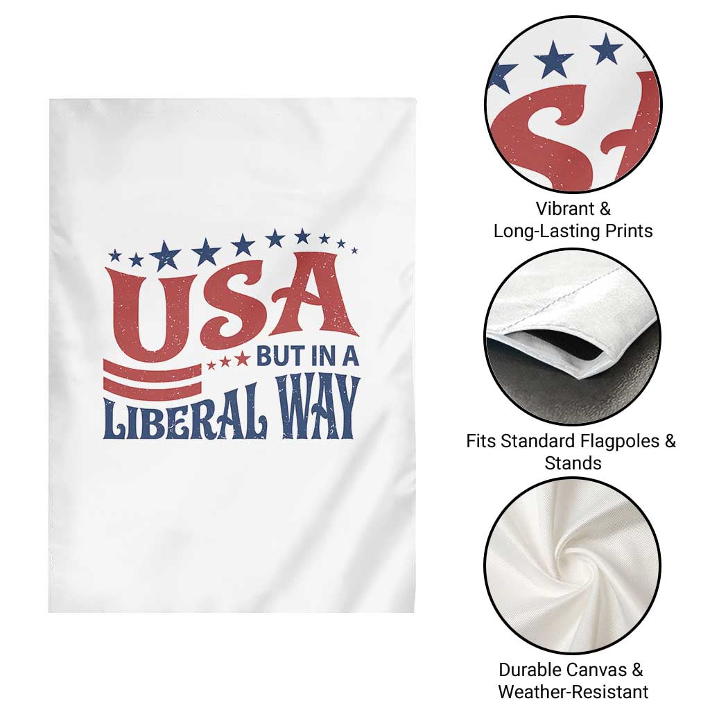 USA But In A Liberal Way 4th of July Garden Flag Feminist Women's Rights