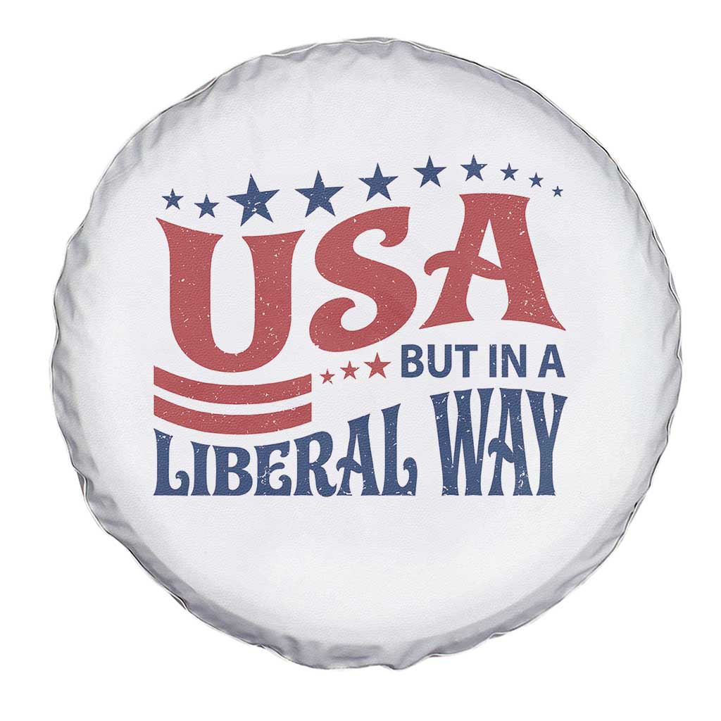 USA But In A Liberal Way 4th of July Spare Tire Cover Feminist Women's Rights